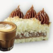 Coconut cake and coffee